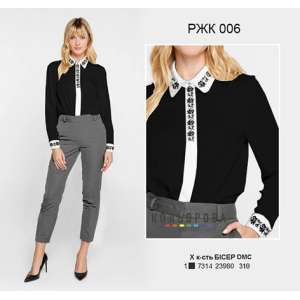 Рубашка женская комбинированая РЖК-006